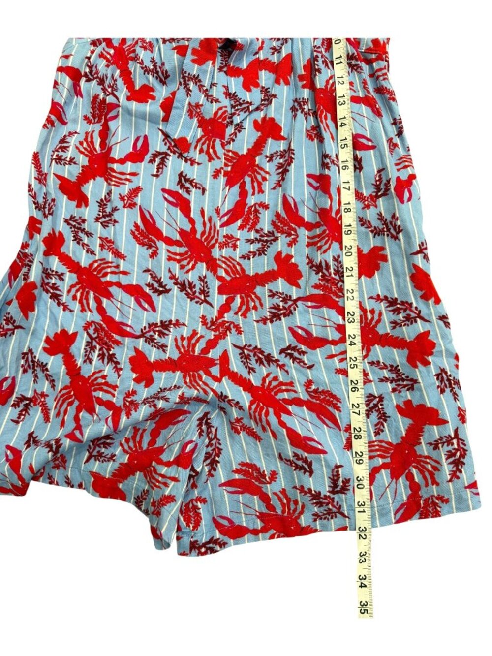 Corey Lynn Calter Anthropologie Womens Size S Lobster Romper Pockets Blue Red - Picture 7 of 9